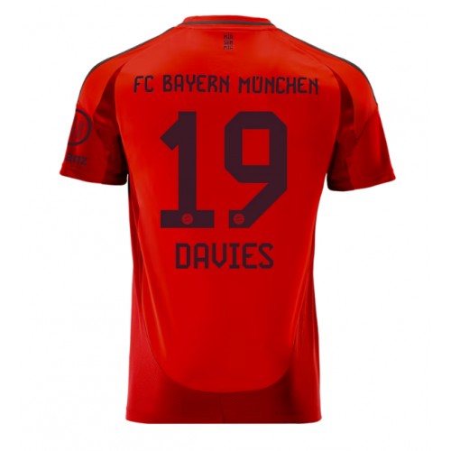 Fotballdrakt Herre Bayern Munich Alphonso Davies #19 Hjemmedrakt 2024-25 Kortermet